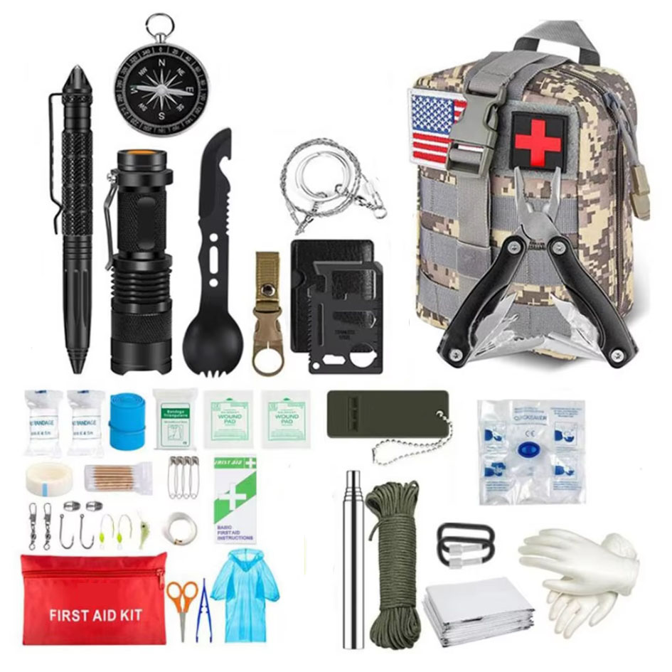 Outdoor Adventure Kit - Botiquín de primeros auxilios de supervivencia,