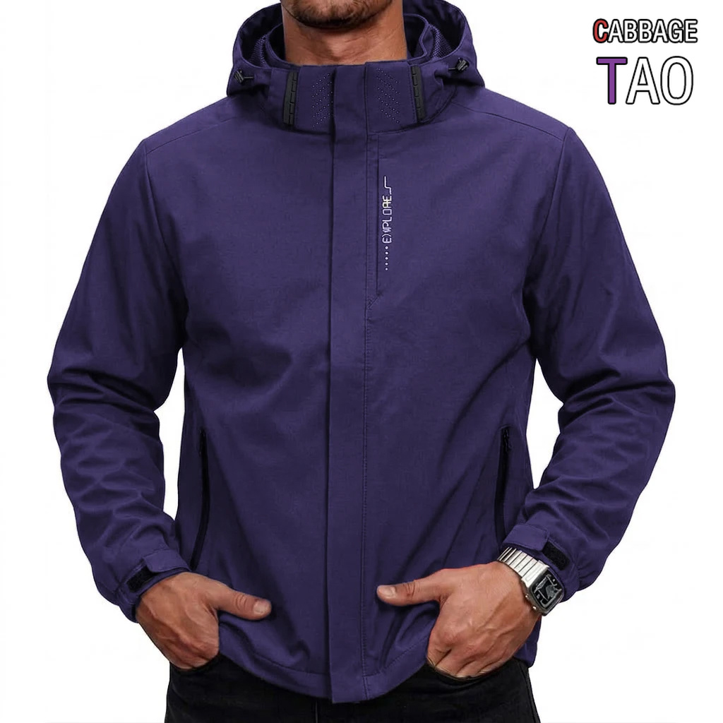 Outdoor Adventure Hat - Chaqueta Táctica Impermeable para Hombre, Cortavientos