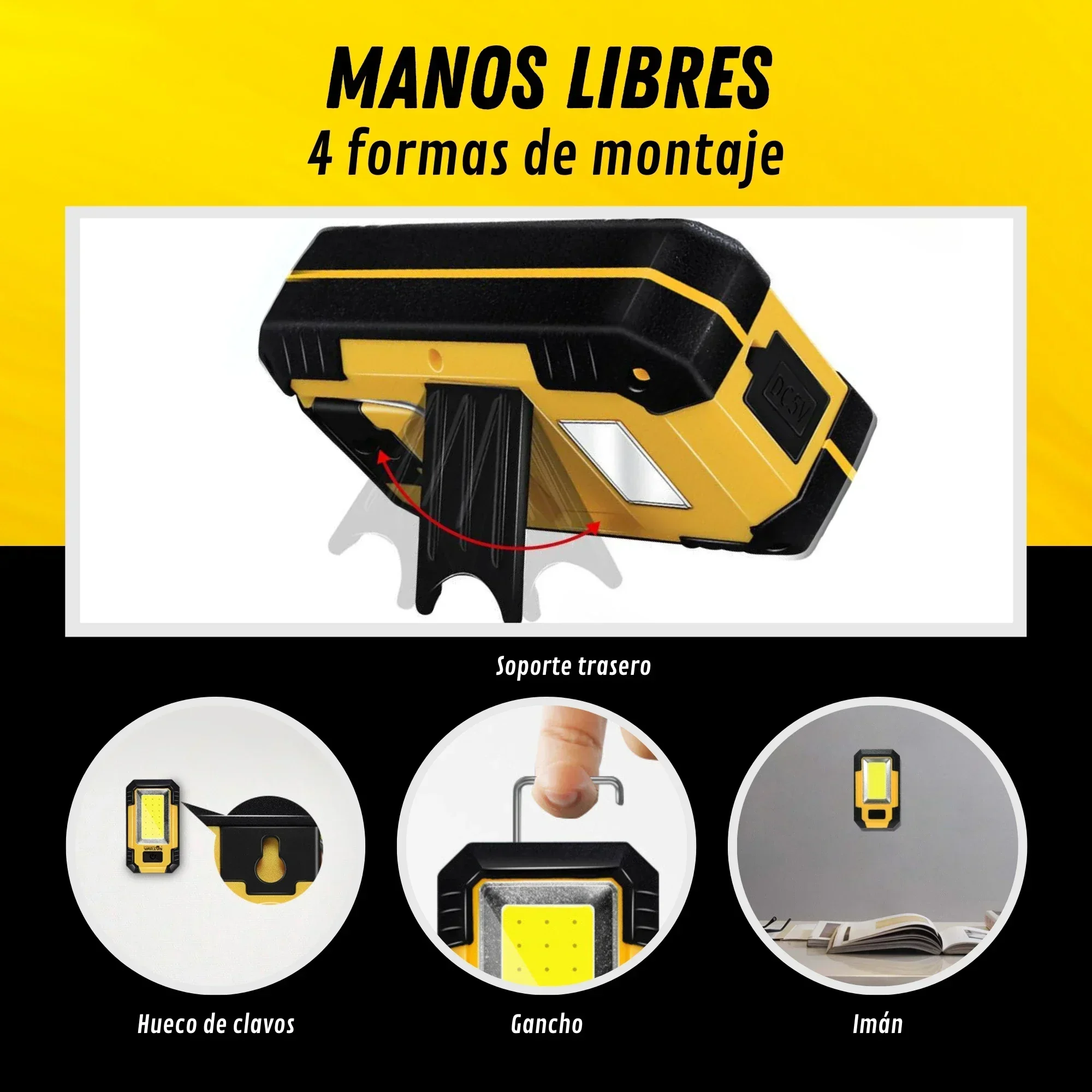 Linterna de Trabajo Recargable - Outdoor Adventurer reseña y precio