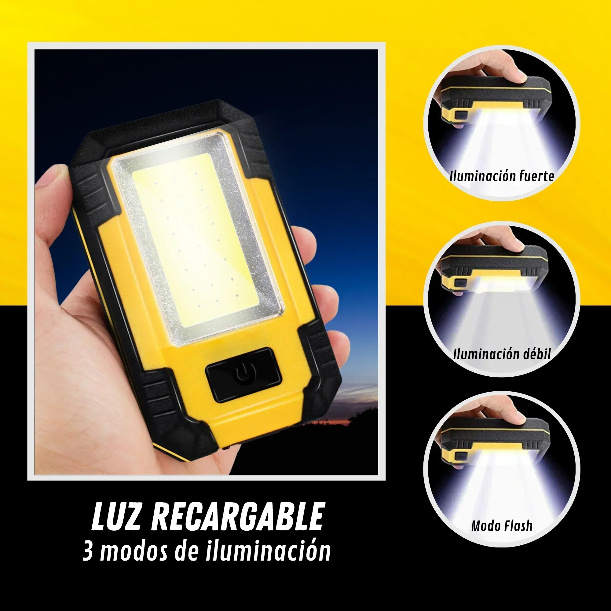 Linterna de Trabajo Recargable - Outdoor Adventurer reseña y precio