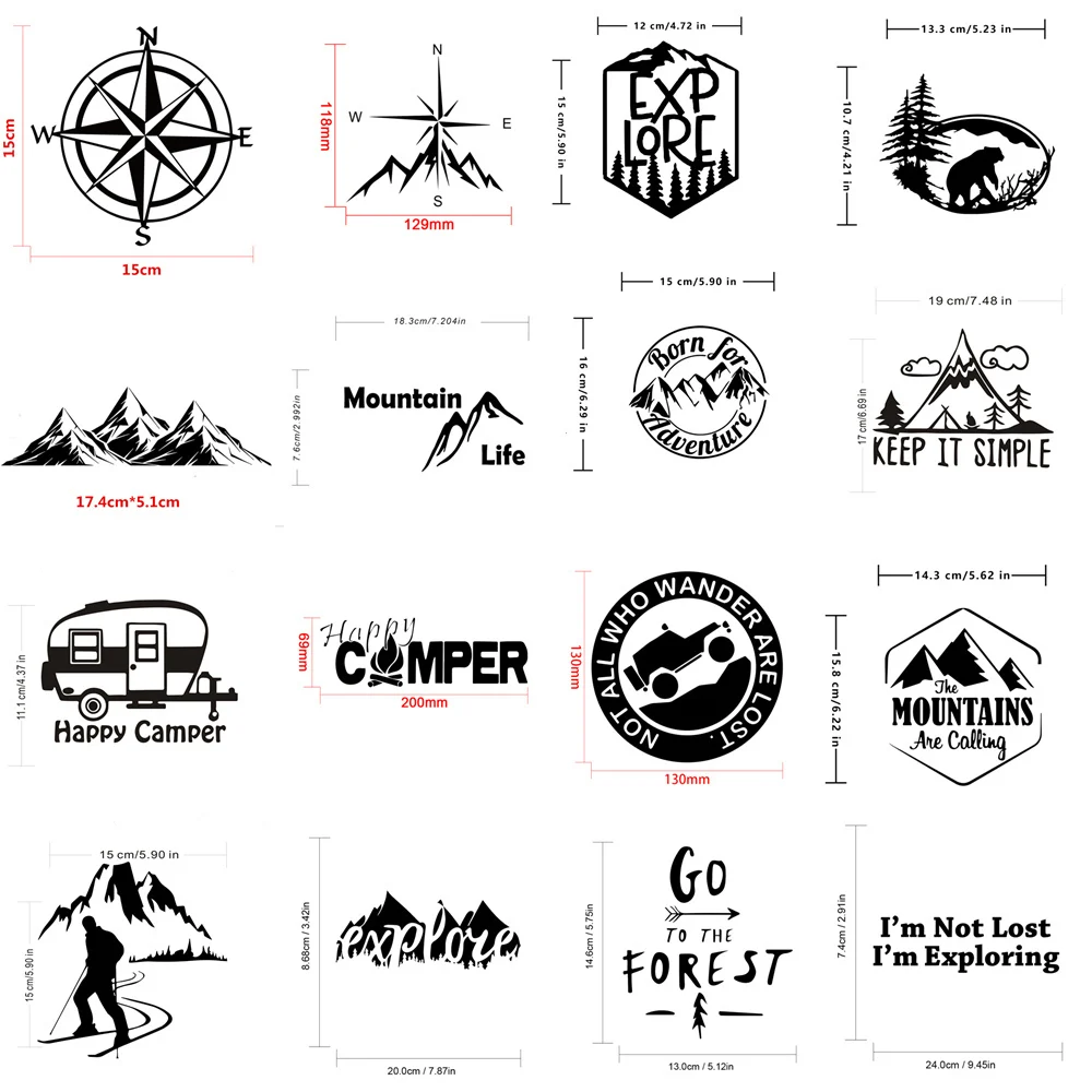Pegatinas de vinilo de la seri - Outdoor Adventure Series reseña y precio